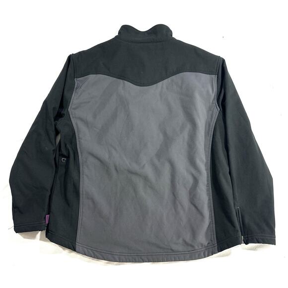 Walls Jacket Womens Large Black Fleece Lined Full Zip Hiking Soft Shell - Picture 12 of 12